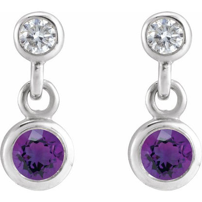 14k-white-gold-natural-amethyst-&-.05-ctw-natural-diamond-two-stone-earrings