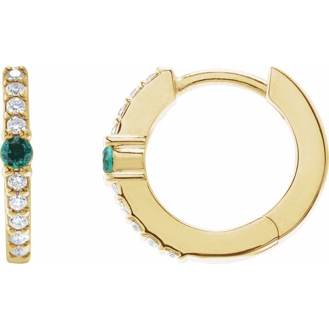 14k-white-gold-natural-pink-tourmaline-&-1/8-ctw-natural-diamond--hoop-earring