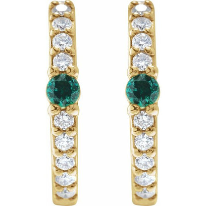 14k-yellow-gold-natural-aquamarine-&-1/8-ctw-natural-diamond--hoop-earring