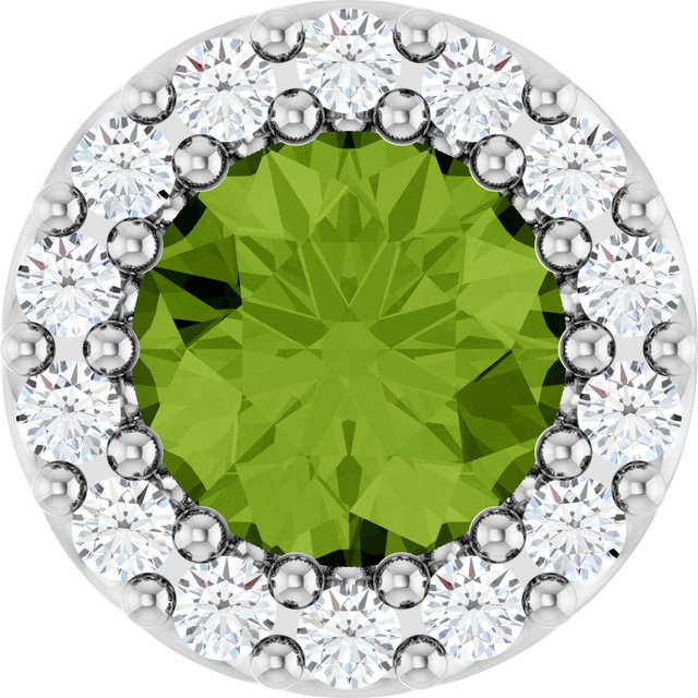 14k-white-gold-natural-peridot-&-1/10-ctw-natural-diamond-halo-style-pendant