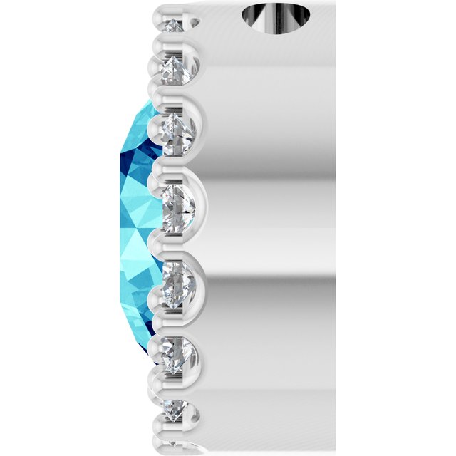 platinum-natural-blue-zircon-&-1/8-ctw-natural-diamond-halo-style-pendant