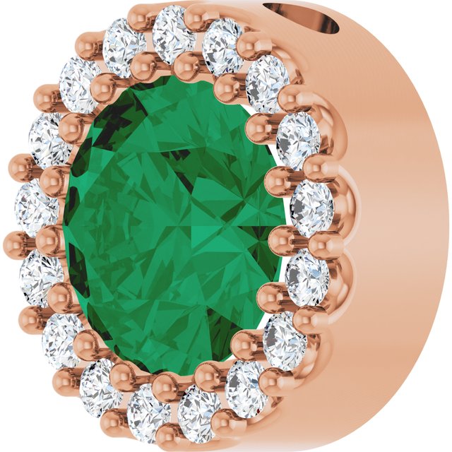 14k-rose-gold-natural-emerald-&-1/8-ctw-natural-diamond-halo-style-pendant