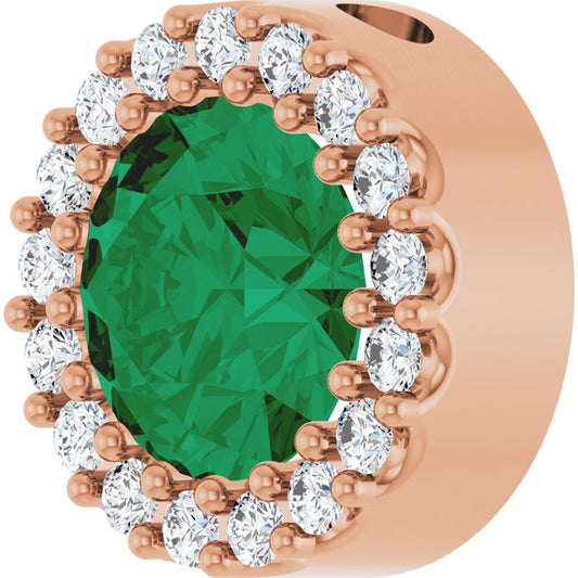 14k-rose-gold-natural-emerald-&-1/8-ctw-natural-diamond-halo-style-pendant