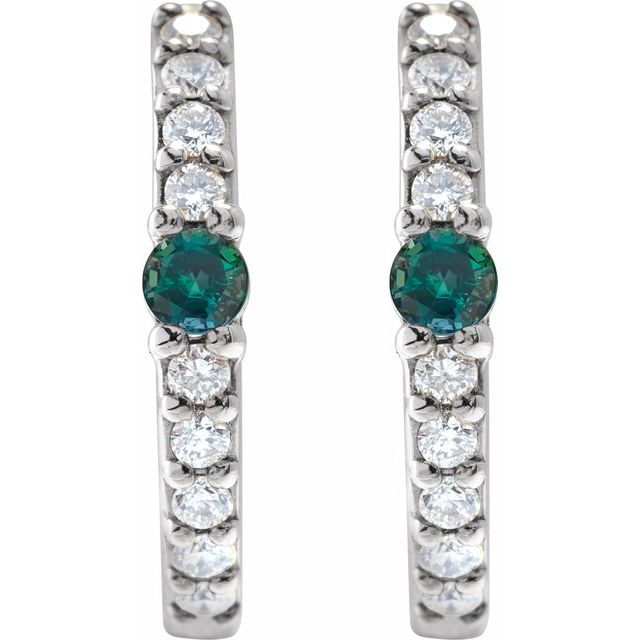 14k-white-gold-natural-alexandrite-&-1/8-ctw-natural-diamond--hoop-earring