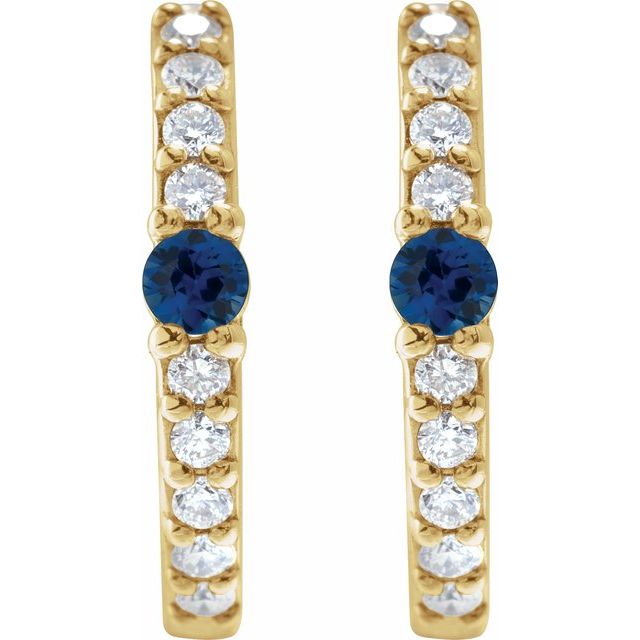 14k-yellow-gold-natural-blue-sapphire-&-1/8-ctw-natural-diamond--hoop-earring