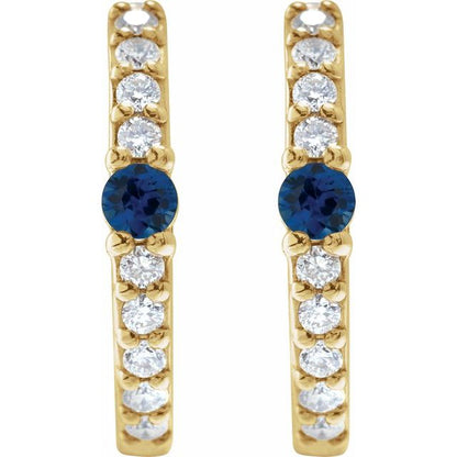14k-yellow-gold-natural-blue-sapphire-&-1/8-ctw-natural-diamond--hoop-earring