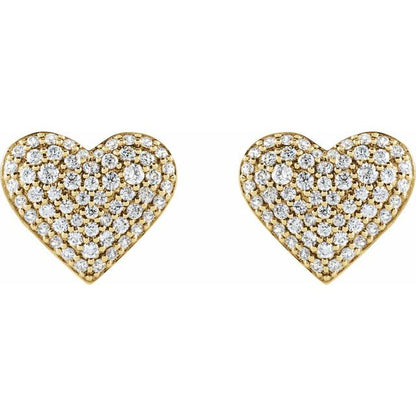 14k-yellow-gold-1/2-ctw-natural-diamond-puffed-heart-earrings