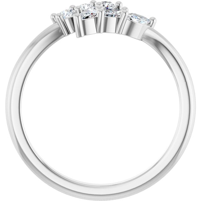 platinum-1/3-ctw-natural-diamond-bypass-ring