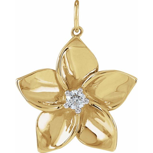 14k-yellow-gold-.08-ct-natural-diamond-plumeria-flower-pendant