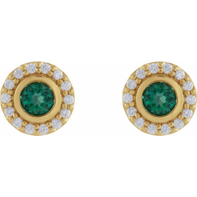 14k-white-gold-natural-london-blue-topaz-&-1/5-ctw-natural-diamond-halo-style-stud-earrings