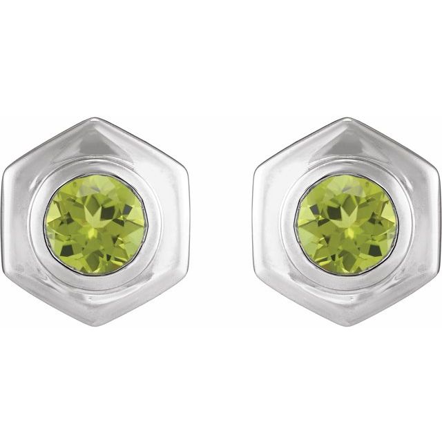 14k-white-gold-natural-peridot-stud-earrings