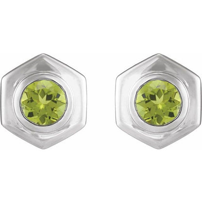 14k-white-gold-natural-peridot-stud-earrings