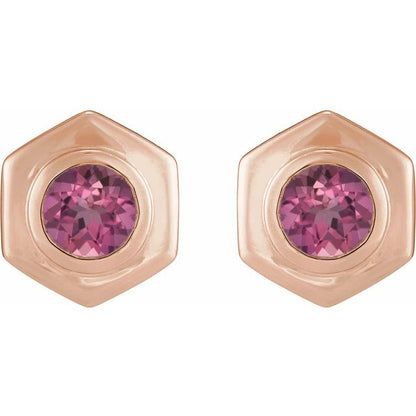 14k-rose-gold-natural-pink-tourmaline-stud-earrings