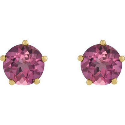 14k-yellow-gold-natural-pink-tourmaline-stud-earrings