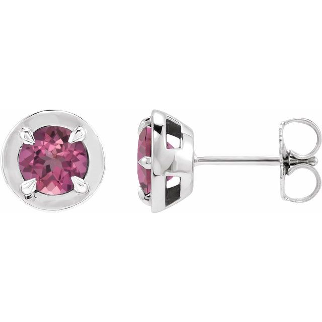 14k-white-gold-natural-pink-tourmaline-stud-earrings