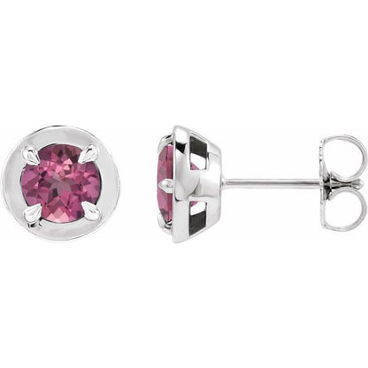 14k-white-gold-natural-pink-tourmaline-stud-earrings