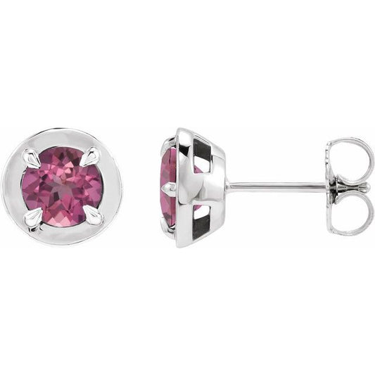 14k-white-gold-natural-pink-tourmaline-stud-earrings