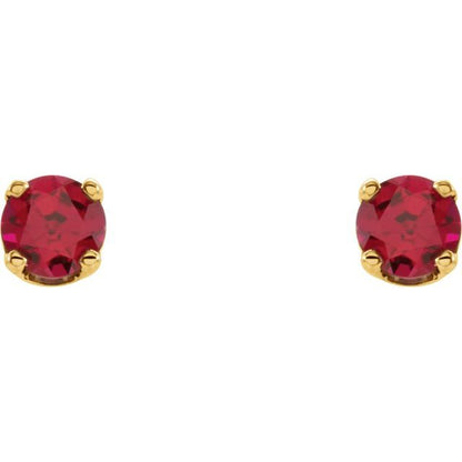 14k-yellow-gold-imitation-ruby-youth-earrings