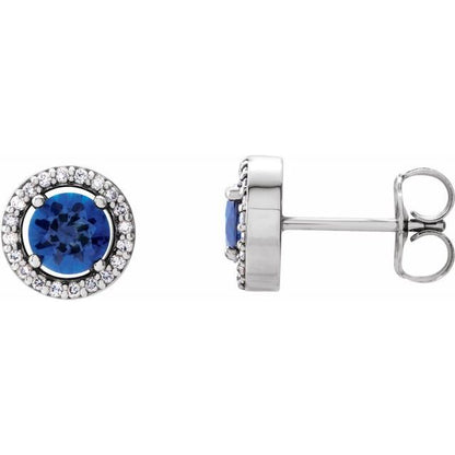 14k-white-gold-natural-pink-tourmaline-&-1/8-ctw-natural-diamond-earrings