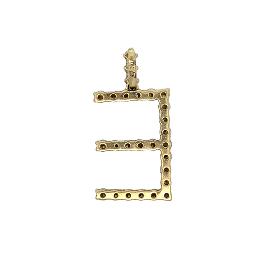 "E" Initial Pendant
