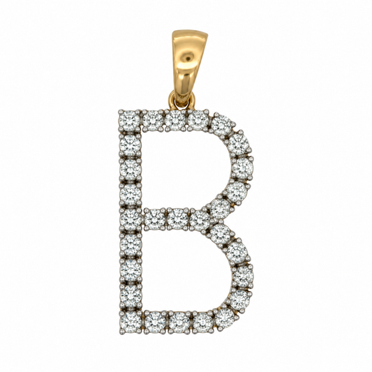 "B" Initial Pendant
