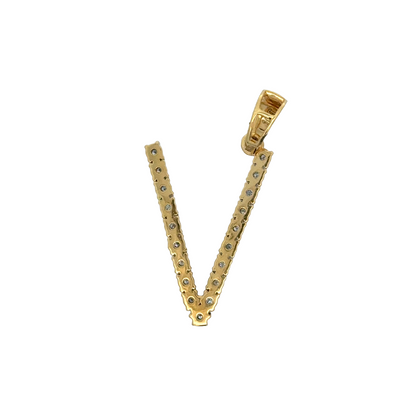 "V" Initial Pendant