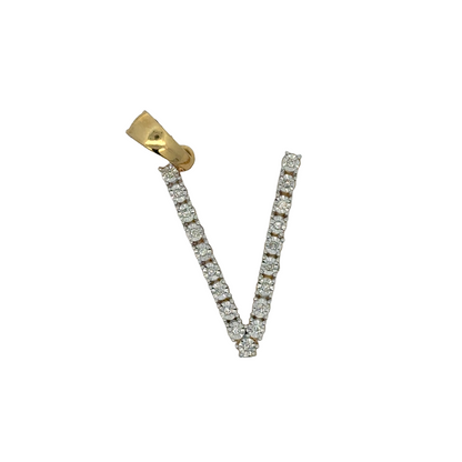 "V" Initial Pendant