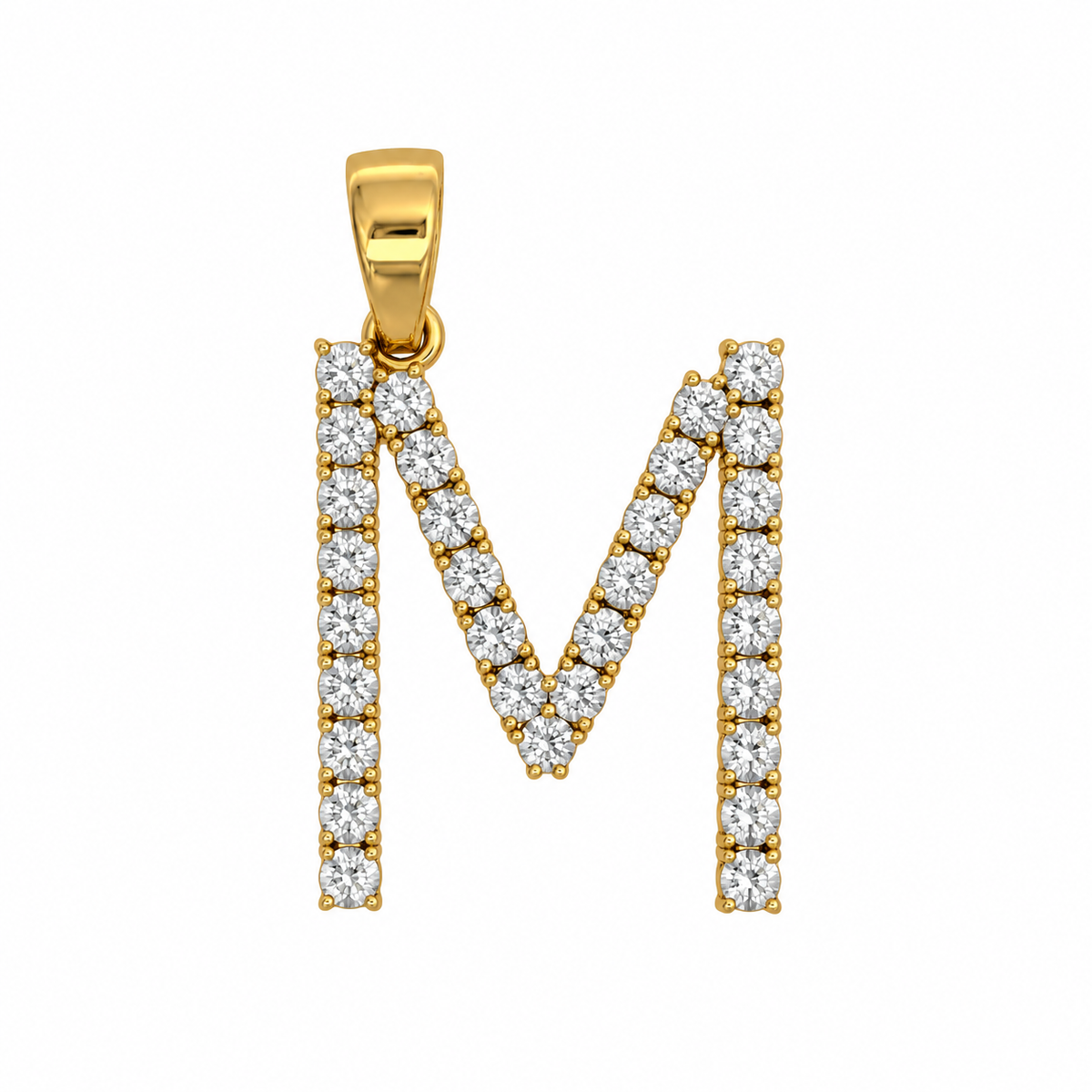 "M" Initial Pendant