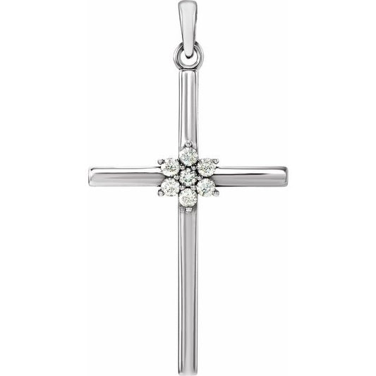 14k-white-gold-1/10-ctw-natural-diamond-cross-pendant