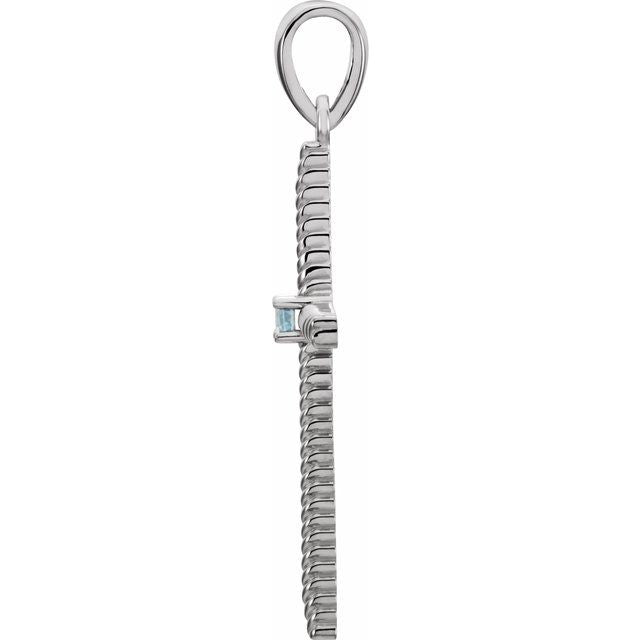 14k-white-gold-natural-swiss-blue-topaz-cross-pendant