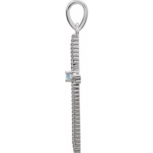 14k-white-gold-natural-swiss-blue-topaz-cross-pendant