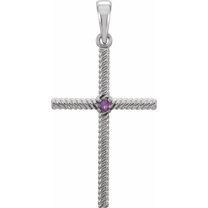 14k-white-gold-natural-amethyst-cross-pendant