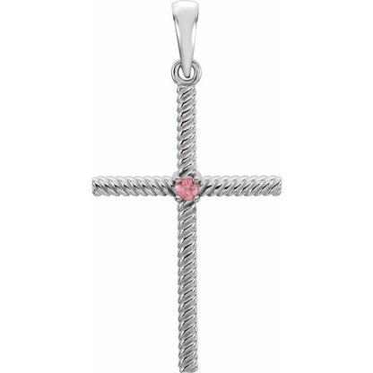 14k-white-gold-natural-pink-tourmaline-cross-pendant