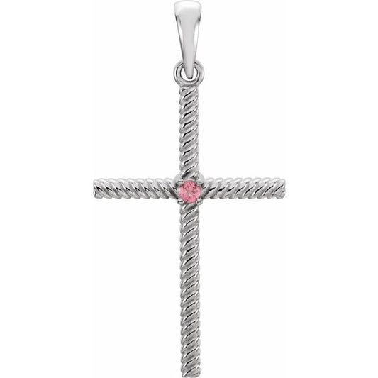 14k-white-gold-natural-pink-tourmaline-cross-pendant