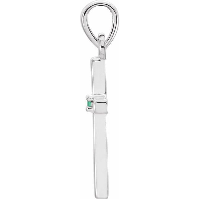 14k-white-gold-natural-emerald-cross-pendant