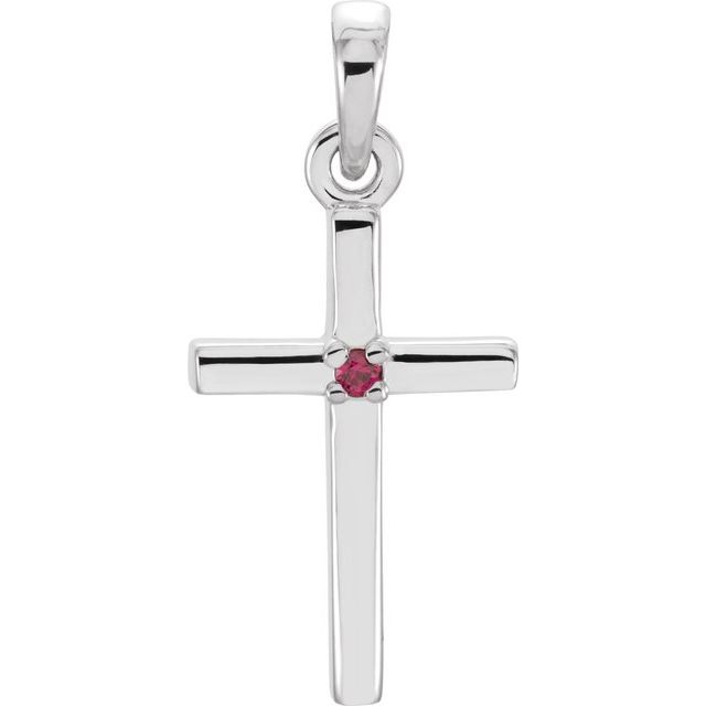 14k-white-gold-natural-ruby-cross-pendant