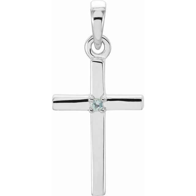 14k-white-gold-natural-aquamarine-cross-pendant