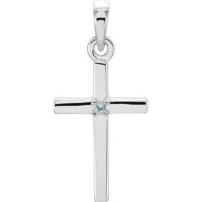 14k-white-gold-natural-aquamarine-cross-pendant