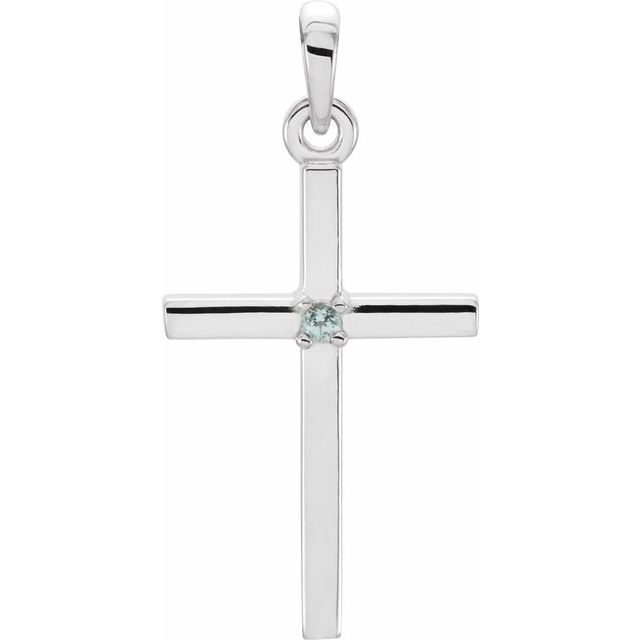 14k-white-gold-natural-blue-zircon-cross-pendant
