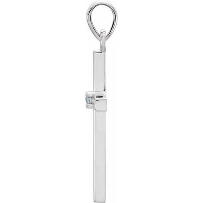 14k-white-gold-natural-blue-zircon-cross-pendant