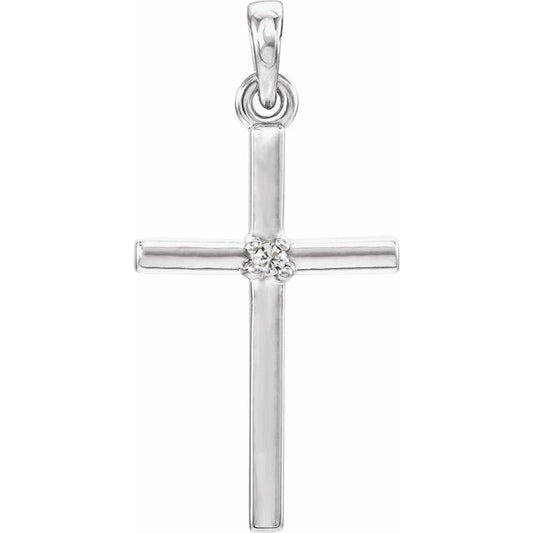 14k-white-gold-natural-white-sapphire-cross-pendant