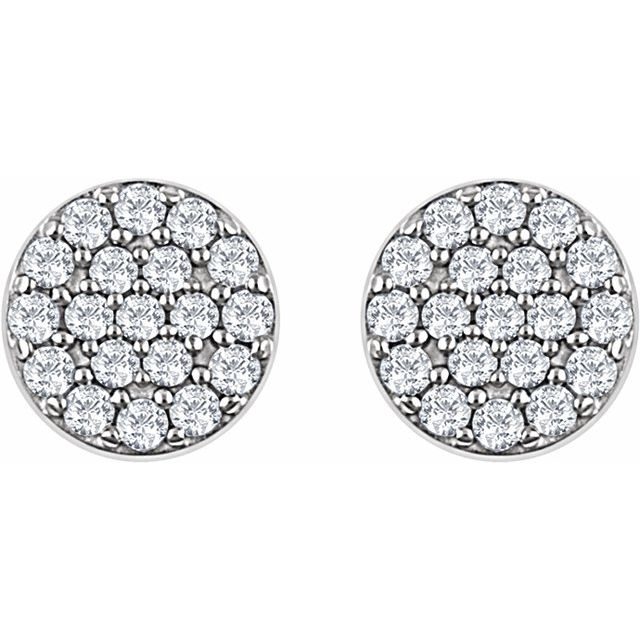 14k-white-gold-1/3-ctw-natural-diamond-cluster-earrings