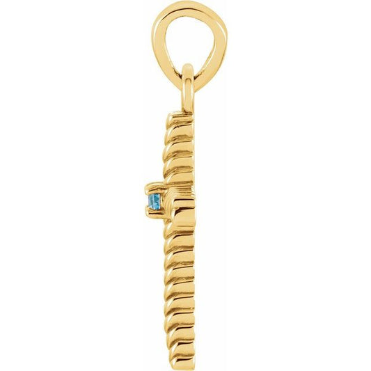 14k-yellow-gold-natural-swiss-blue-sapphire-cross-pendant