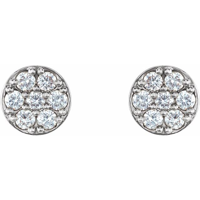 14k-white-gold-3/8-ctw-natural-diamond-cluster-earrings