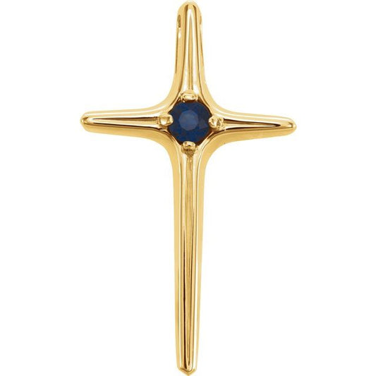 14k-yellow-gold-natural-blue-sapphire-cross-pendant