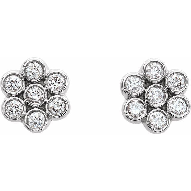 14k-white-gold-1/4-ctw-natural-diamond-cluster-earrings