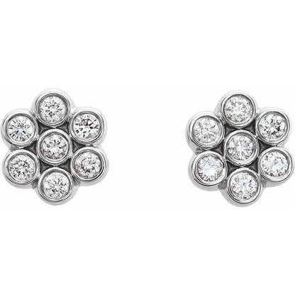 14k-white-gold-1/4-ctw-natural-diamond-cluster-earrings