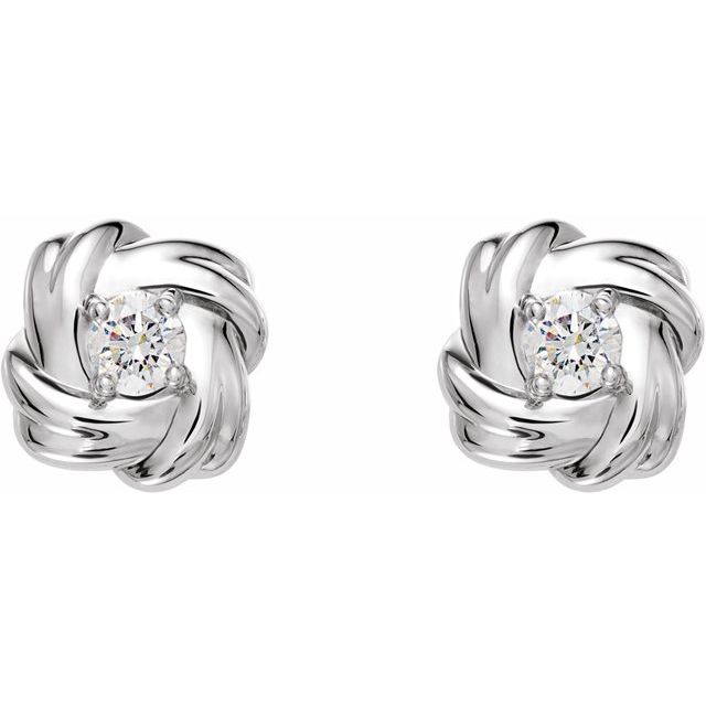 14k-white-gold-1/5-ctw-natural-diamond-knot-earrings