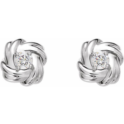 14k-white-gold-1/5-ctw-natural-diamond-knot-earrings