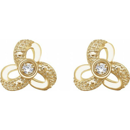 14k-yellow-gold-1/6-ctw-natural-diamond-knot-earrings
